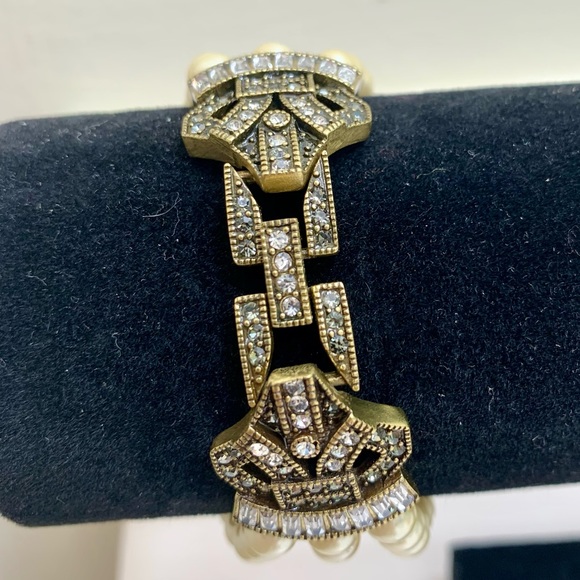 Heidi Daus Jewelry - Heidi Daus bracelet with clear Swarovski crystals and pearls NWOT